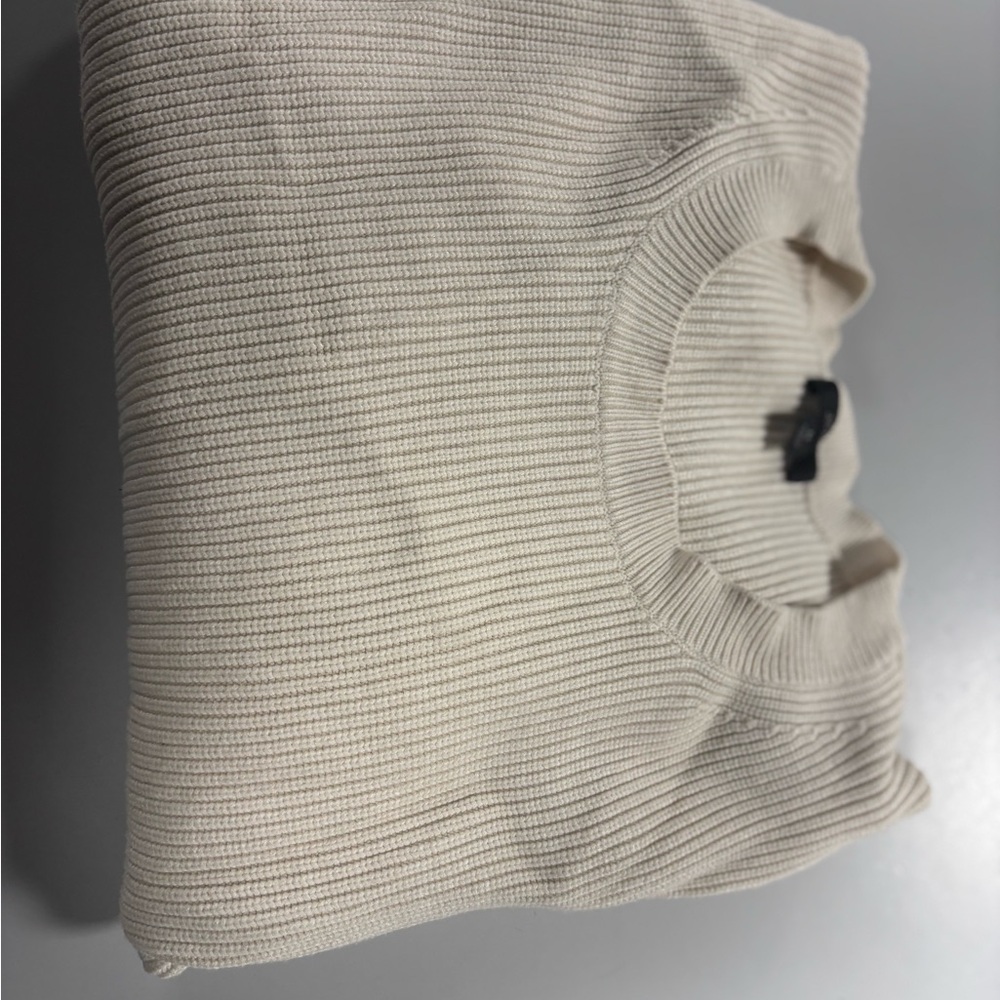 J.Crew Cream Ribbed Sweater